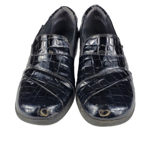 Clarks May Marigold,Black,Faux Alligator, Slip on,Mule,Loafer,Clog - Picture 2 of 11